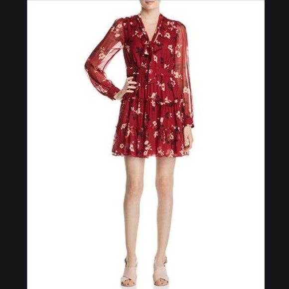 Kate Spade Camelia Chiffon Floral Mini Dress 10 - Picture 1 of 9